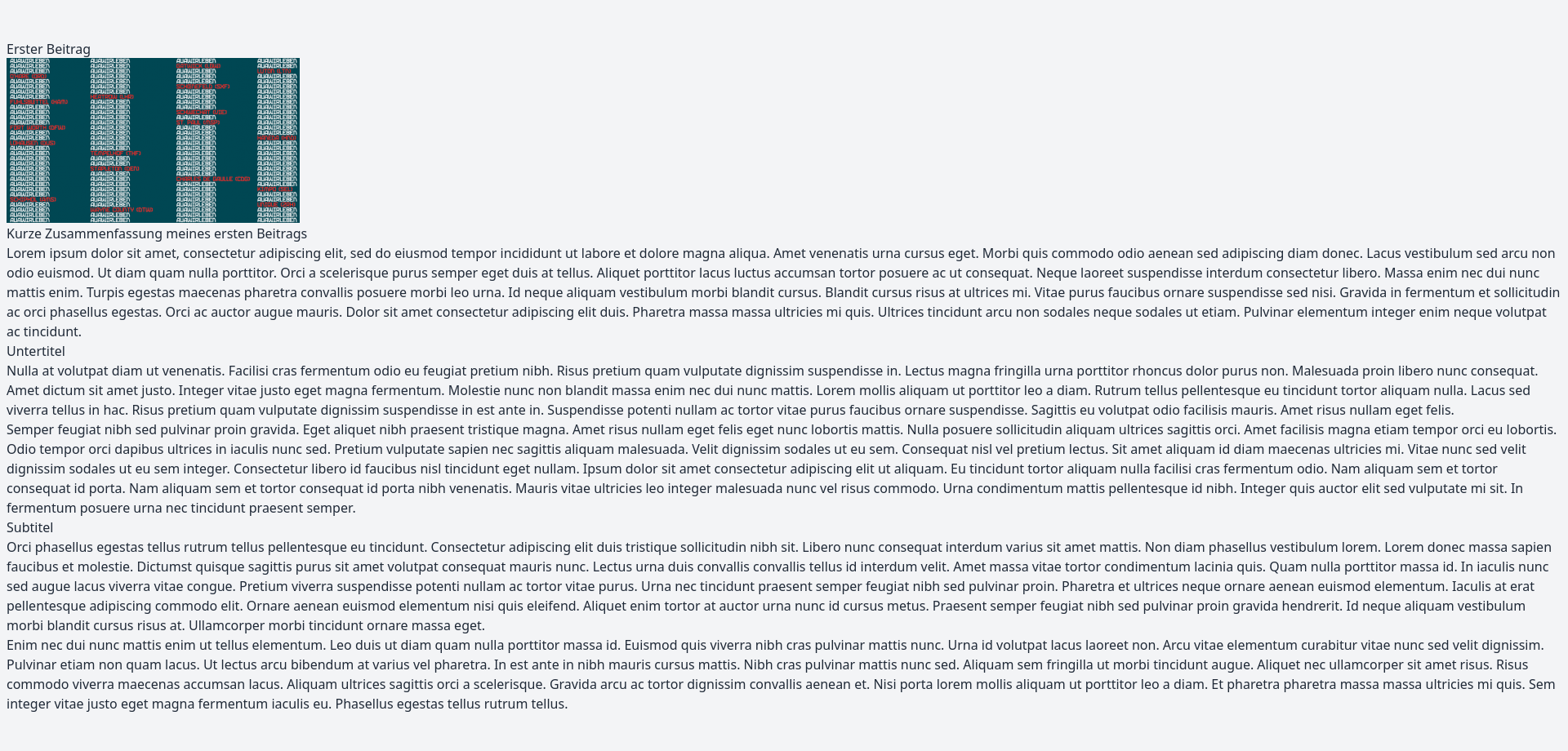 unstyled Blog Post in Statamic